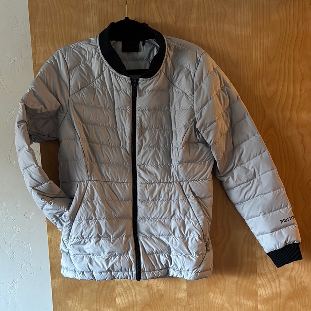 Marmot Light Gray Quilted Jacket
